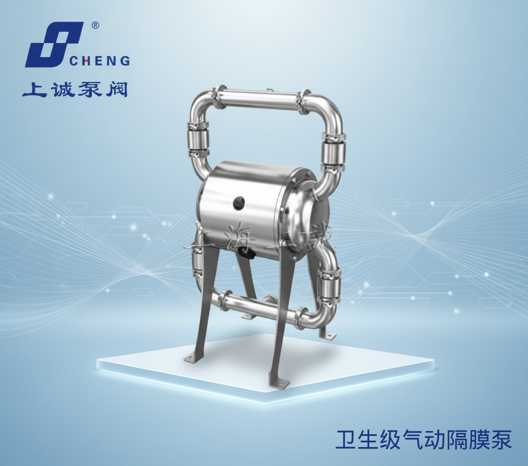 衛(wèi)生級氣動隔膜泵工作原理及結(jié)構(gòu)詳解｜上誠泵閥