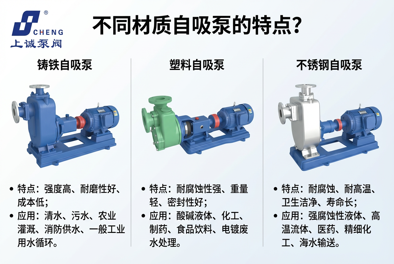 不同材質(zhì)自吸泵的特點與應(yīng)用解析