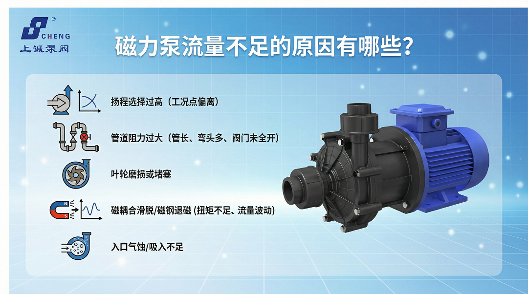 磁力泵流量不足的原因有哪些？常見問題與解決方法