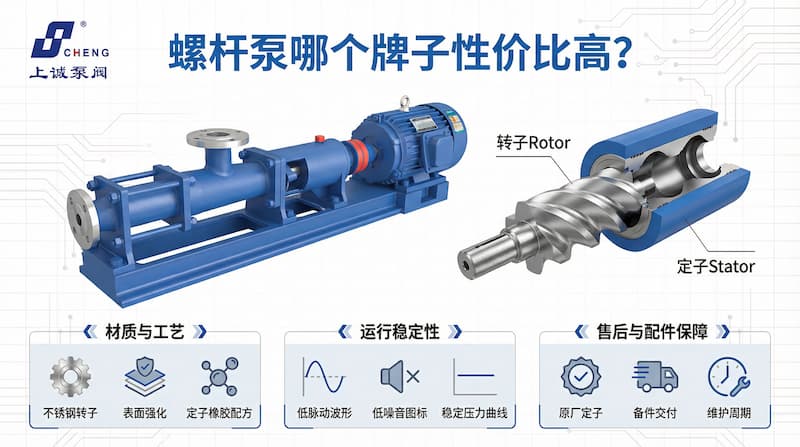 螺桿泵哪個(gè)牌子性價(jià)比高？上誠泵閥螺桿泵選型與性能深度評(píng)測(cè)
