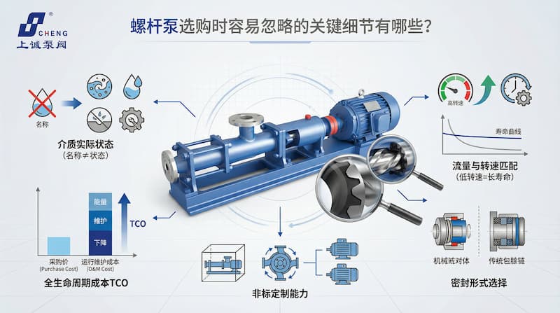 螺桿泵選購時(shí)容易忽略的關(guān)鍵細(xì)節(jié)有哪些？工程選型避坑指南｜上海上誠泵閥