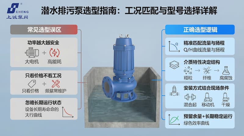 潛水排污泵選型指南：工況匹配與型號選擇詳解